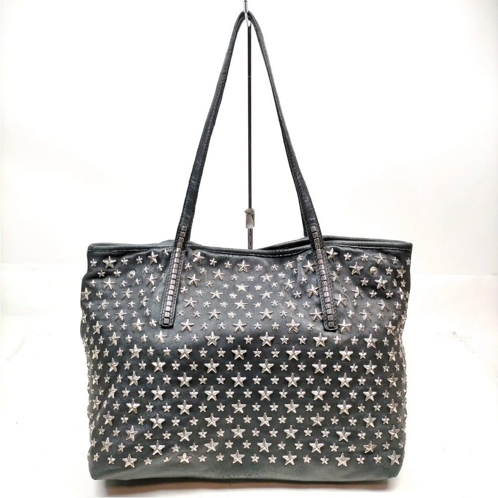 Jimmy Choo Black Leather Tote Bag